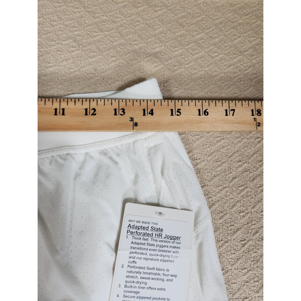 Lululemon Adapted State Perforated HR Jogger Joggers Women's Size 8 White - Picture 3 of 7